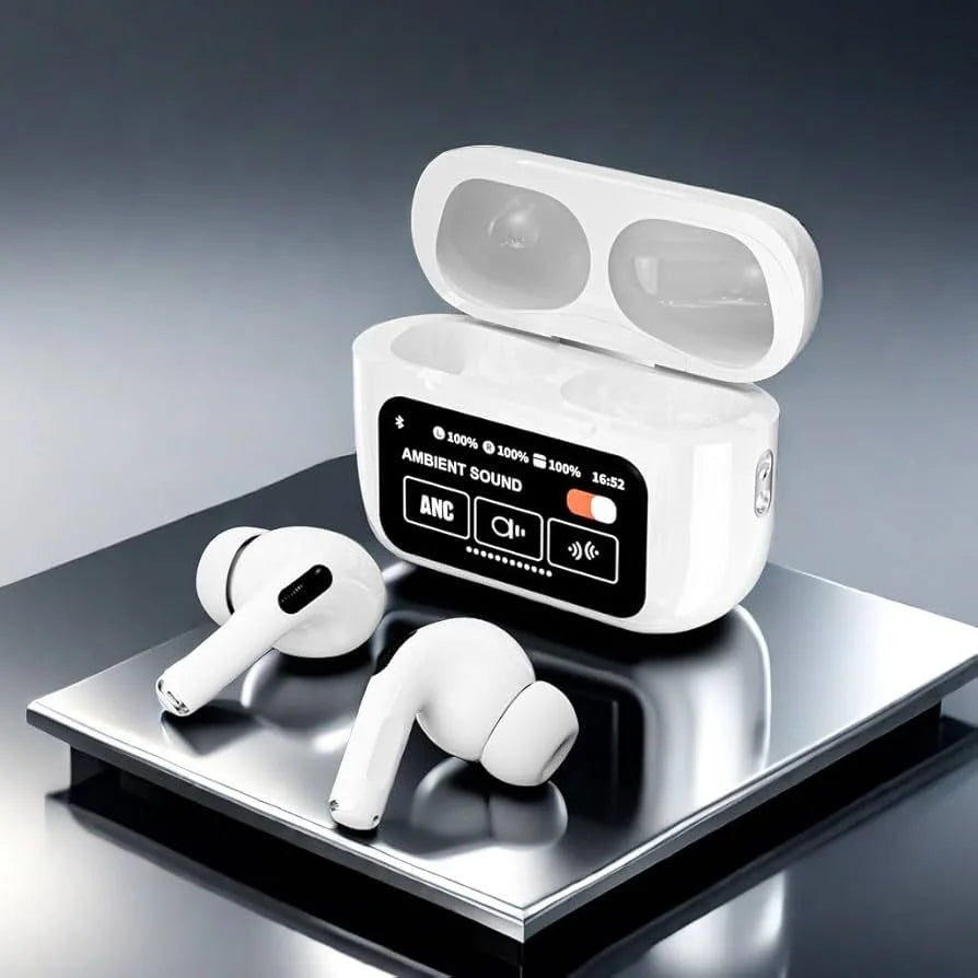 Smart Display Wireless Earbuds With Touch Screen