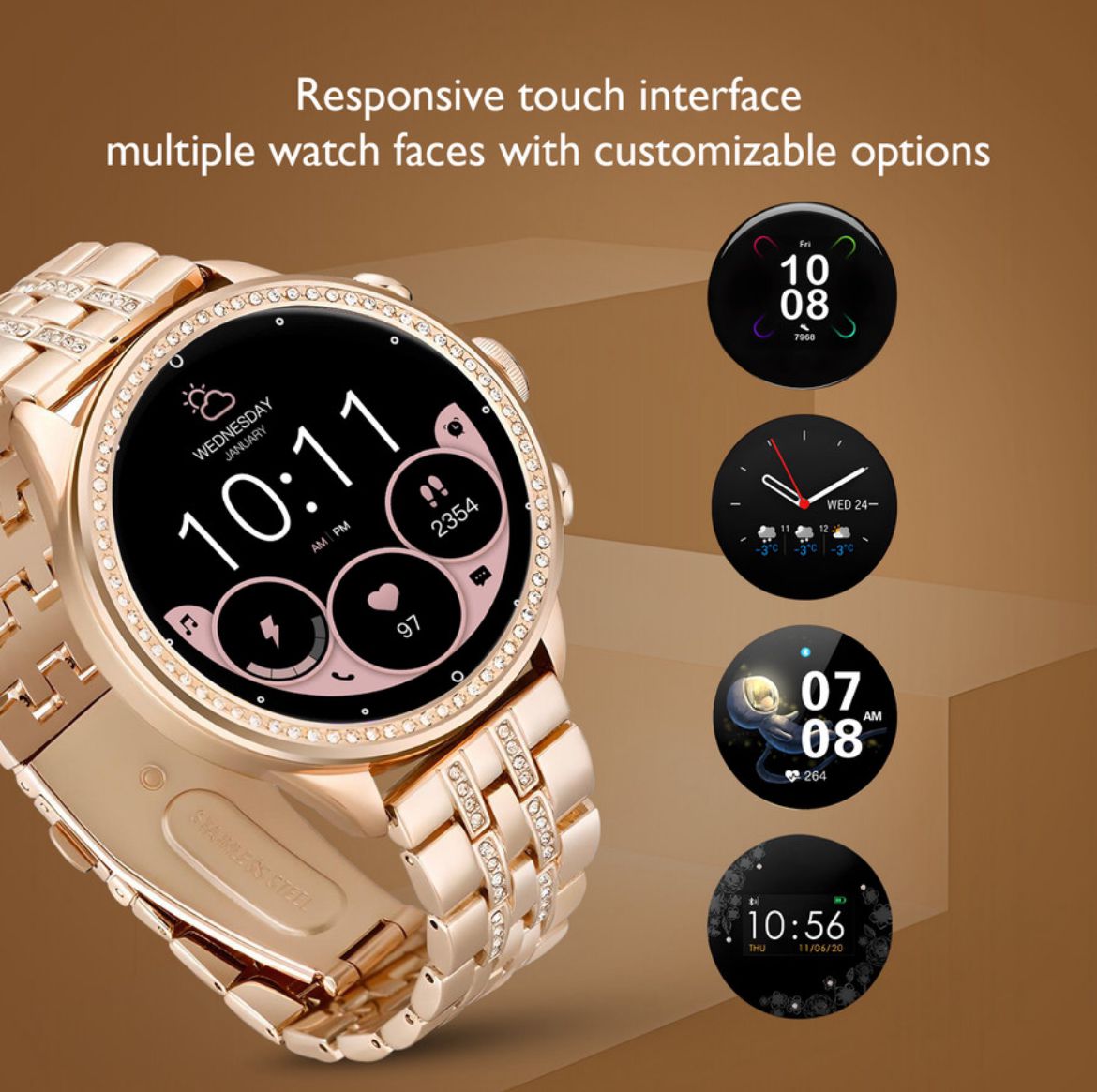 MY TOOLS DIAMOMD SMART WATCH WITH WIRELESS CHARGER